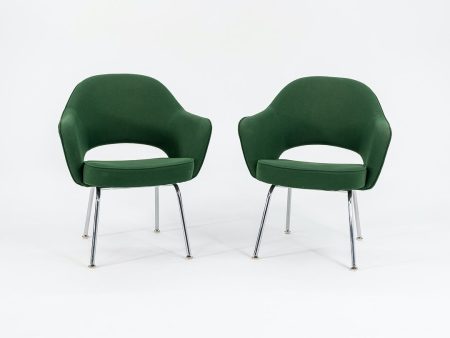 1960s Knoll Saarinen Executive Armchair, Model 71 USB by Eero Saarinen for Knoll in Fabric 2x Available Online Sale