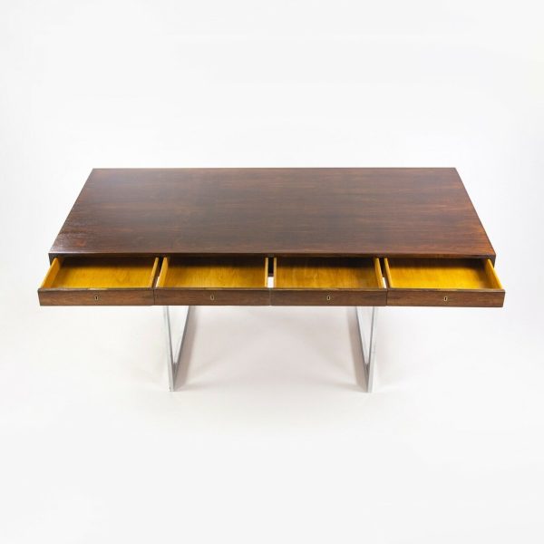 1959 4-Drawer Bodil Kjaer Desk for E. Pedersen & Son Brazilian Rosewood Made in Denmark Online Sale