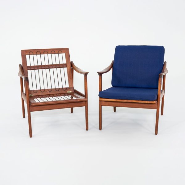 1960s Model 563 Lounge Chair by Frederik Kayser for Vatne Mobler Teak, Foam, Fabric For Discount