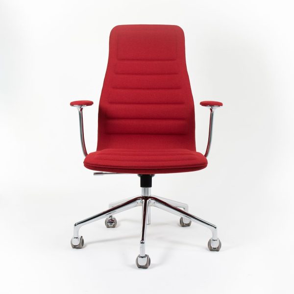 2006 Lotus Medium Back Desk Chair by Jasper Morrison for Cappellini in Red Fabric For Cheap