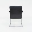 2003 Walter Knoll Art Collection Dining Arm Chairs in Black Leather 4x Available For Cheap