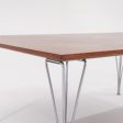 1960s Piet Hein   Bruno Mathsson   Arne Jacobsen for Fritz Hansen Rectangular Coffee Table with Teak Top and Chromed Steel Legs Online