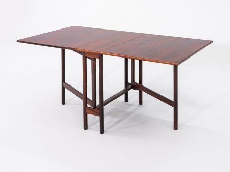 1960s Brode Blindheim for Sykkylven Mobler Rosewood Gateleg Dining Table Supply