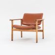 1966 Rare Series 4700 Chair by Arne Jacobsen for Fritz Hansen in New Cognac Leather Online now