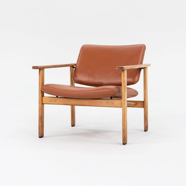 1966 Rare Series 4700 Chair by Arne Jacobsen for Fritz Hansen in New Cognac Leather Online now