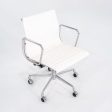 2010s Herman Miller Eames Aluminum Group Management Desk Chair in White Leather 3x Available Fashion