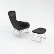 1961 423LU Bertoia Bird Chair
424YU Bertoia Bird Ottoman by Harry Bertoia for Knoll Steel, Rubber, Padding, Fabric Cheap