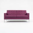 2015 Florence Knoll Settee Sofa, Model 1205S2 by Florence Knoll for Knoll in Purple Fabric Online Hot Sale