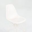 2014 Set of Four Eames Plastic Shell Chairs in White with Eiffel Base Online Sale