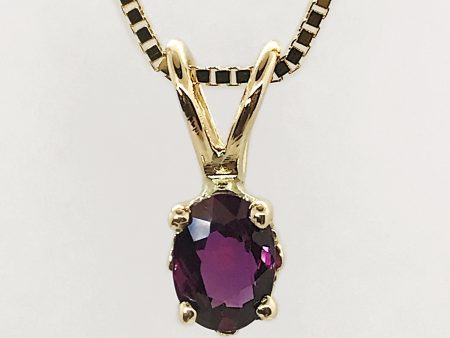 Genuine Ruby 14k Yellow Gold Necklace For Discount