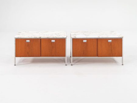 1965 Teak 2-Position Credenza Cabinet by Gordon Bunshaft and Davis Allen for SOM 2x Available For Discount