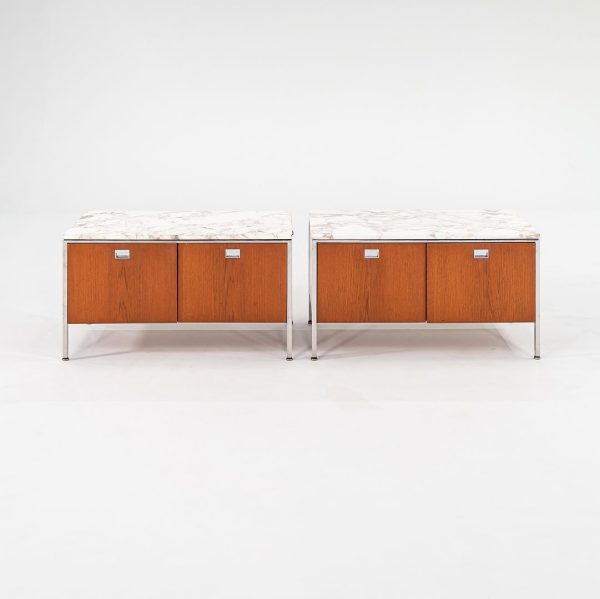 1965 Teak 2-Position Credenza Cabinet by Gordon Bunshaft and Davis Allen for SOM 2x Available For Discount