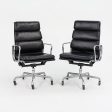 2002 Soft Pad Executive Chair, EA437 by Ray and Charles Eames for Herman Miller in Black Leather 12+ Available Cheap