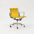 2010s Eames Aluminum Group Management Chair by Ray and Charles Eames for Herman Miller in Yellow Fabric Hot on Sale