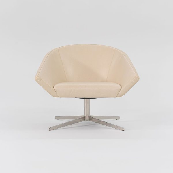 2011 Remy Lounge Chair by Jeffrey Bernett for Bernhardt Design in Steel and Creme Leather 2x Available Online Hot Sale