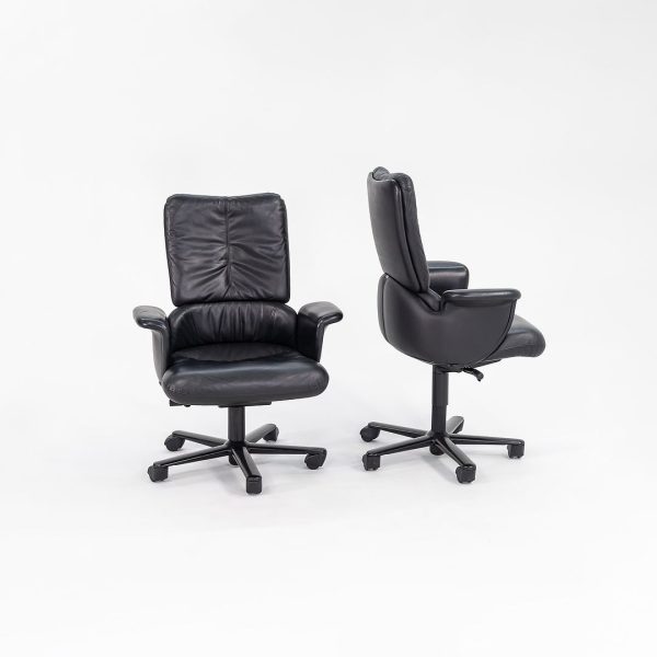 1998 Executive Chair HC 150 by Geoff Hollington for Herman Miller in Black Leather 12+ Available For Sale