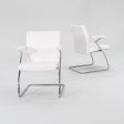 2000 Art Collection Dining Chair by Walter Knoll in White Leather 6x Available Discount