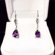 Amethyst Sterling Silver Drop Earrings Supply