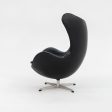 1964 Egg Lounge Chair, Model 3316 by Arne Jacobsen for Fritz Hansen in Black Leather Online now