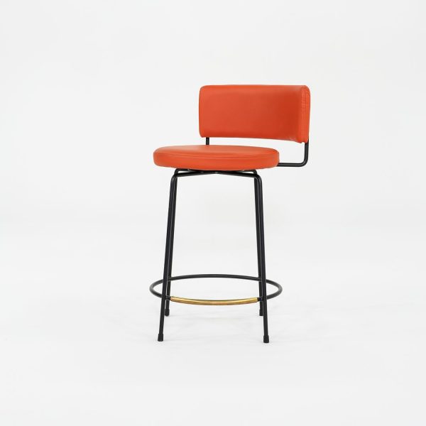 C. 2022 Grazia & Co Diiva Swivel Counter Stool in Orange 7x Available Sale