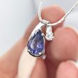 Iolite & CZ Sterling Silver Necklace Online Hot Sale