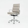 2019 Herman Miller Eames Soft Pad Executive Desk Chair in Bristol Pearl Leather with Pneumatic Base 8x Available Hot on Sale