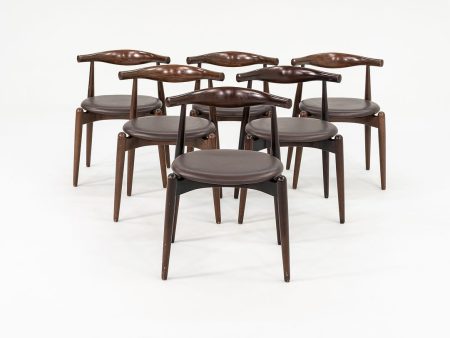 2007 Set of Six CH20 Elbow Dining Chairs by Hans Wegner for Carl Hansen in Stained Oak Fashion