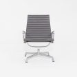 2013 Herman Miller Eames Aluminum Group Lounge Chairs in Grey Leather 2x Available Online Sale