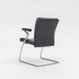 2003 Art Collection Armchair by Walter Knoll in Dark Grey Leather 16x Available For Sale