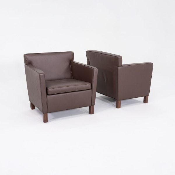 2010s Pair of Mies van der Rohe for Knoll Krefeld Lounge Chairs in Brown Leather Online