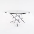 1980s Model 714 Table by Theodore Waddell for Cassina in Chromed Steel and Glass Sale