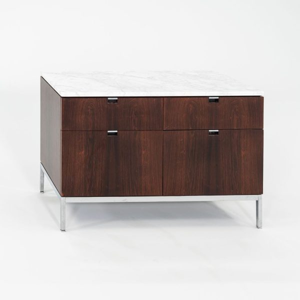 C. 1960s Florence Knoll Rosewood and Marble Credenza   Cabinet 37 inch Online