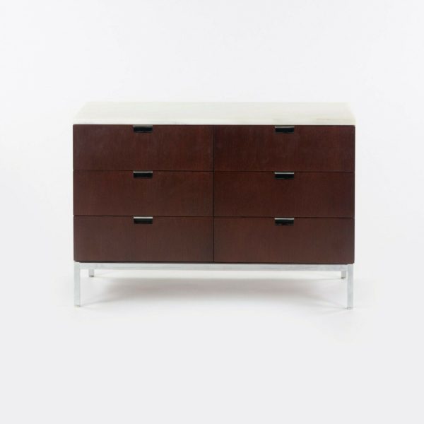 1970s Florence Knoll International 6 Drawer Credenza Dresser Cabinet with Marble Top Online Hot Sale