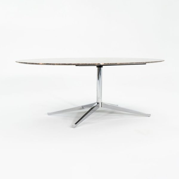 2010 Florence Knoll Dining Table   Desk in Brown Emperador Marble 78 x 48 inch For Cheap