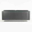 Lord Norman Foster Model 500 Black Leather 2 Seat Settee Sofa for Walter Knoll Cheap