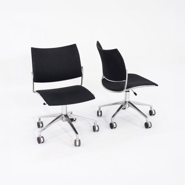 2017 Sigurd Rothe for Casala Cello Desk Chairs in Black Fabric and Chromed Steel 12+ Available Fashion