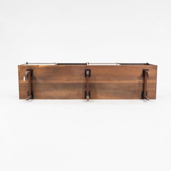 1960s Florence Knoll Walnut Credenza with Leather Pulls and Walnut Legs Online Hot Sale