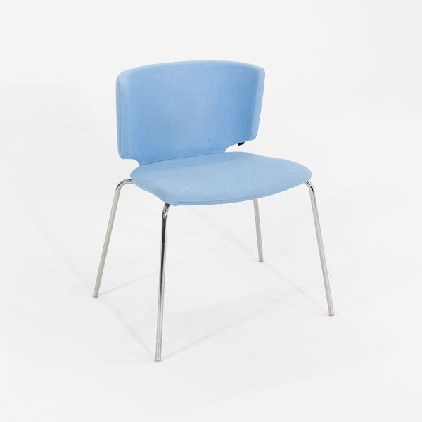 2012 Wrapp Dining Side Chair by Marc Krusin for Coalesse in Blue Fabric 14x Available Discount