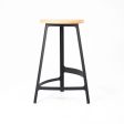 2010s Factory Counter Stool by Sean Dix in Wood and Steel 4x Available Cheap