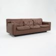 1990s Heli Three-Seat Sofa by Otto Zapf for Knoll Leather, Lacquered Wood, Enameled Aluminum, Steel For Sale