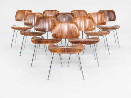 1960s Set of Ten DCM Dining Chairs by Ray and Charles Eames for Herman Miller in Brazilian Rosewood Online Sale