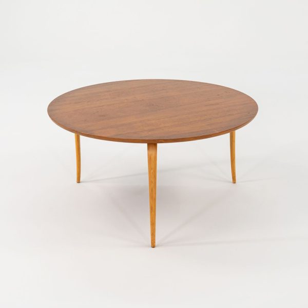 1970s Bruno Mathsson for Firma Karl Mathsson Annika Coffee Table with Round Teak Top, 37 inches Online now