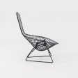 2010s 423LU Bertoia Bird Chair and 424YU Bertoia Ottoman by Harry Bertoia for Knoll in Black 2x Sets Available on Sale