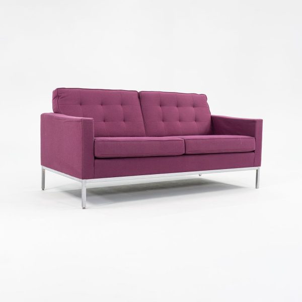 2015 Florence Knoll Settee Sofa, Model 1205S2 by Florence Knoll for Knoll in Purple Fabric Online Hot Sale