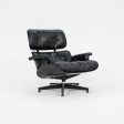 1963 Mega Rare Herman Miller Eames Lounge Chair and Ottoman 670 & 671 by Charles and Ray Eames in Ebonized Wood with Black Leather Hot on Sale