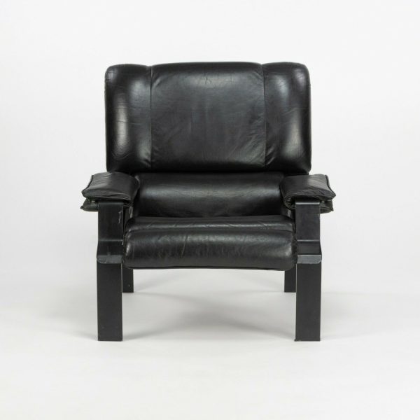 1964 Joe Colombo for Bieffeplast LEM Black Leather Lounge Chair 1x Available Discount