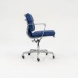 2010s Soft Pad Management Chair, EA435 by Ray and Charles Eames for Herman Miller in Blue Fabric 4x Available Sale