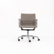 2010s Herman Miller Eames Aluminum Group Management Desk Chair in Greige leather Fashion