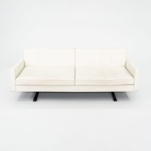 2013 Poltrona Frau Kennedee Two-Seater Sofa by Jean-Marie Massaud in White Leather 2X Available Discount