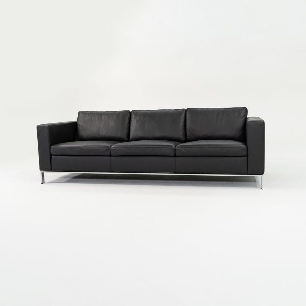 2010s Foster 503 Sofa by Lord Norman Foster for Walter Knoll in Steel and Black Leather Hot on Sale